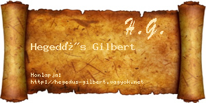 Hegedűs Gilbert névjegykártya
